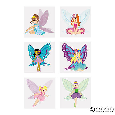 Fairy Princess Glitter Temporary Tattoos
