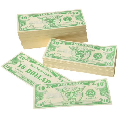 PLAY MONEY - PAPER $10 1000 PIECES/PKG