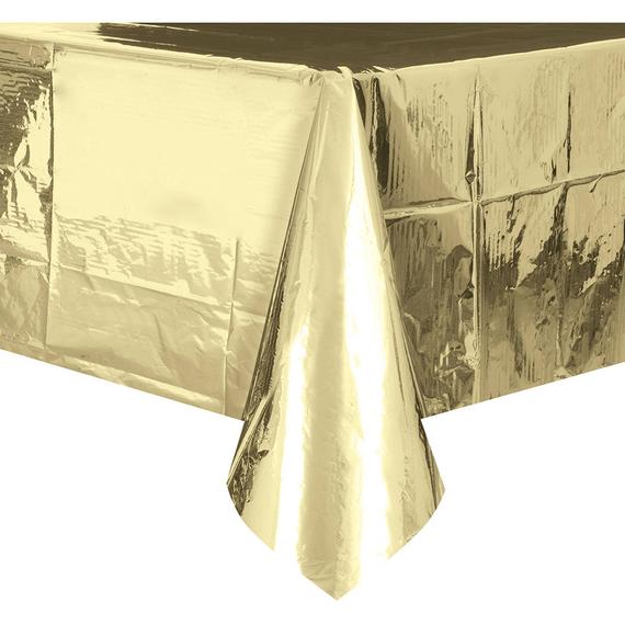 Gold Metallic Rectangular Table Cover