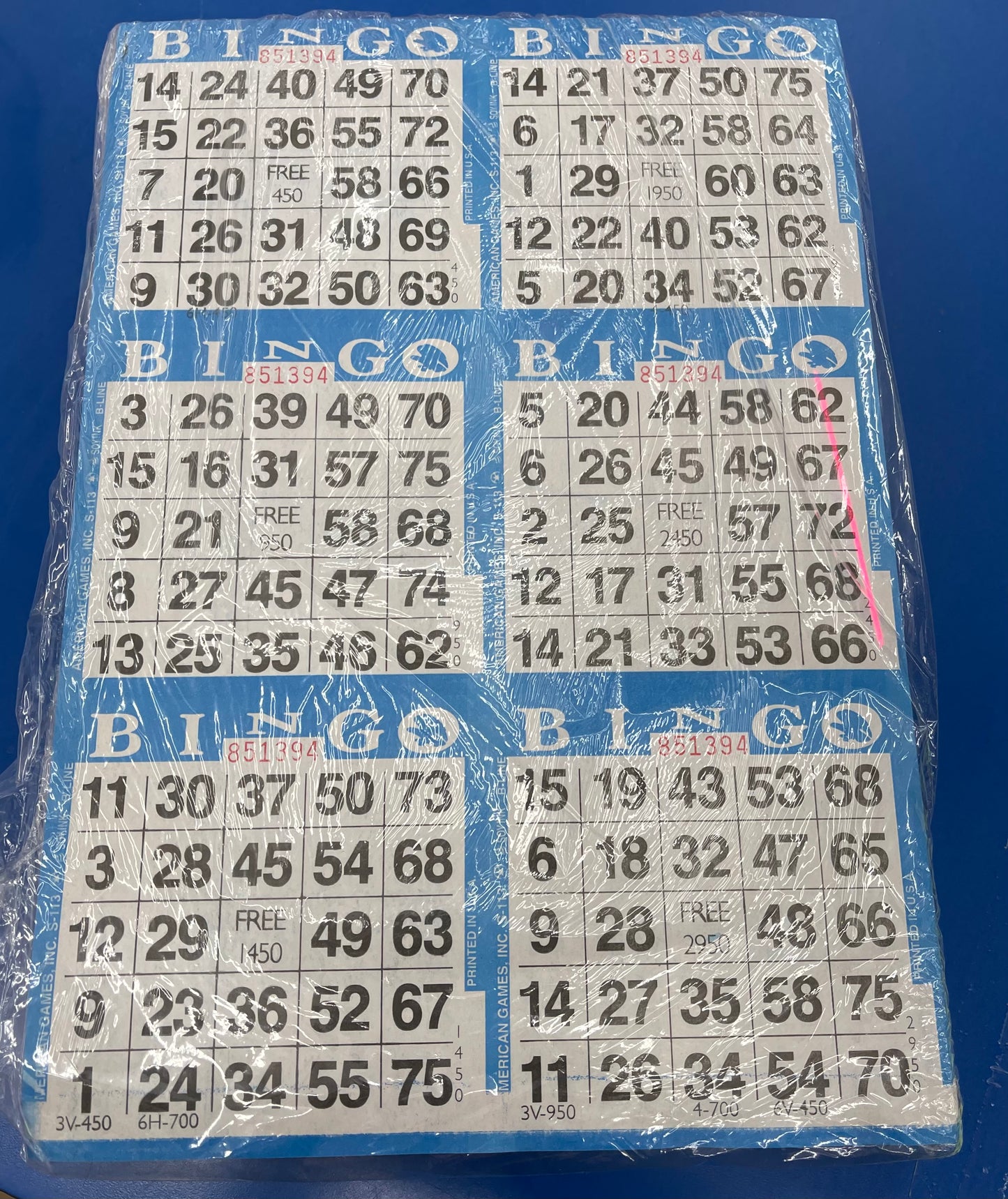 6 ON 10 UP BINGO PAPER PACKET