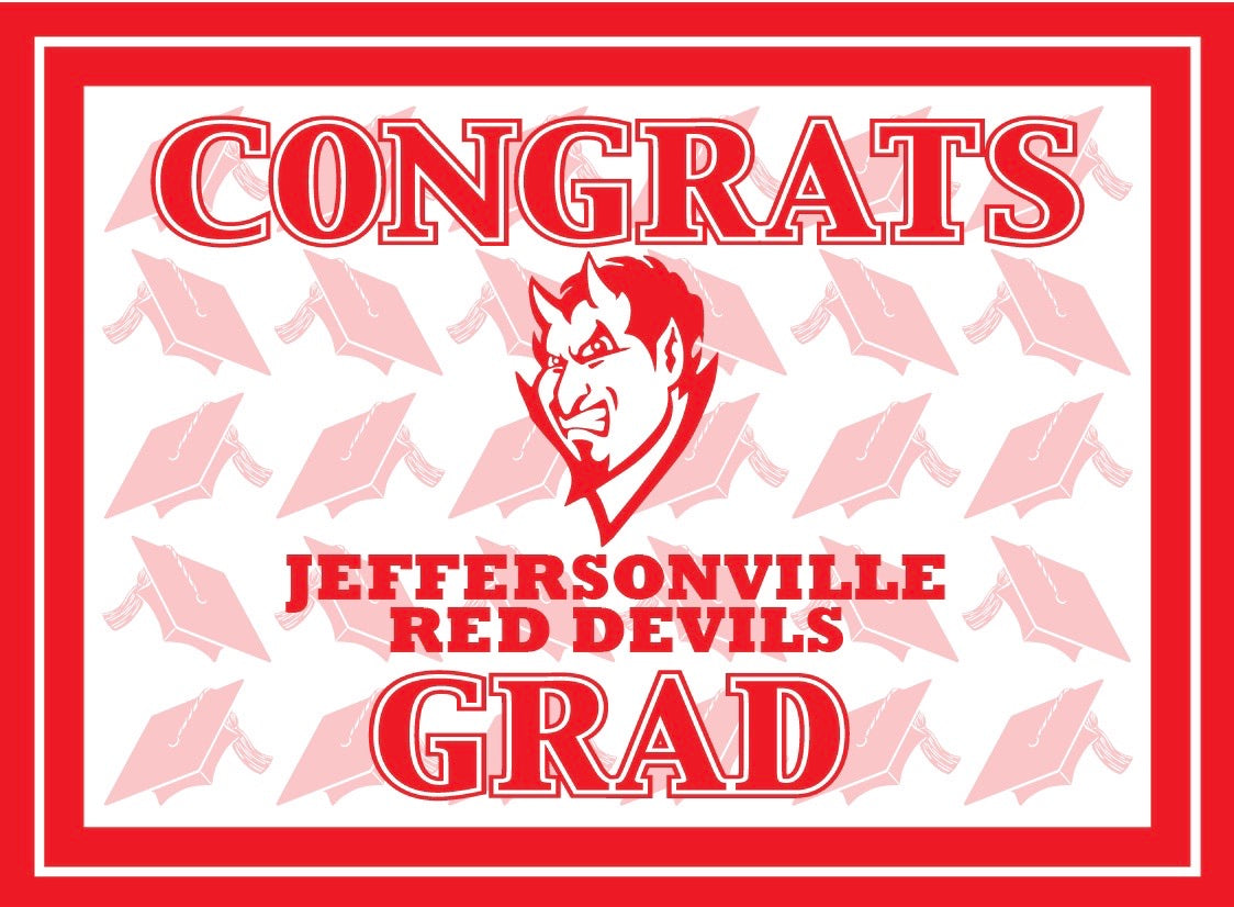 JEFFERSONVILLE HIGH SCHOOL YARD SIGN
