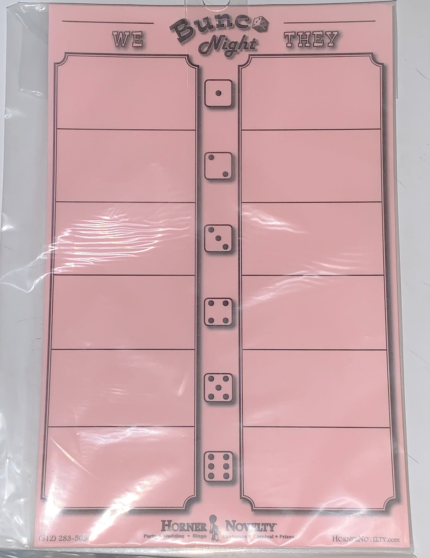 BUNCO SCORE PAD