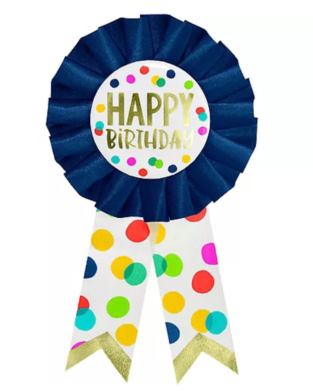 HAPPY BIRTHDAY BIRTHDAY BUTTON RIBBON