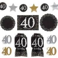 40TH BIRTHDAY ROOM DECORATING KIT - SPARKLING CELEBRATION