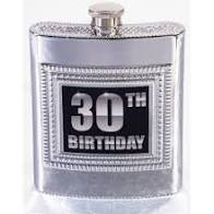30TH BIRTHDAY SILVER FLASK