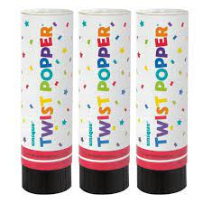 3 PACK CONFETTI TWIST POPPERS