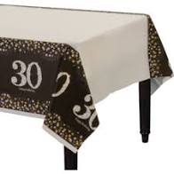 30TH BIRTHDAY TABLE COVER - SPARKLING CELEBRATION