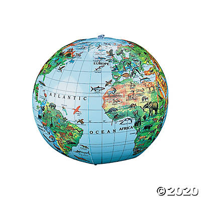 Inflatable Animal World Beach Ball