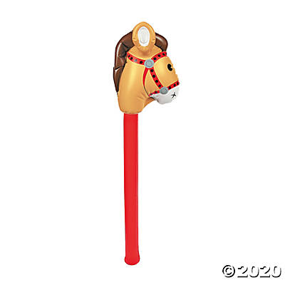 Inflatable Brown Stick Horse