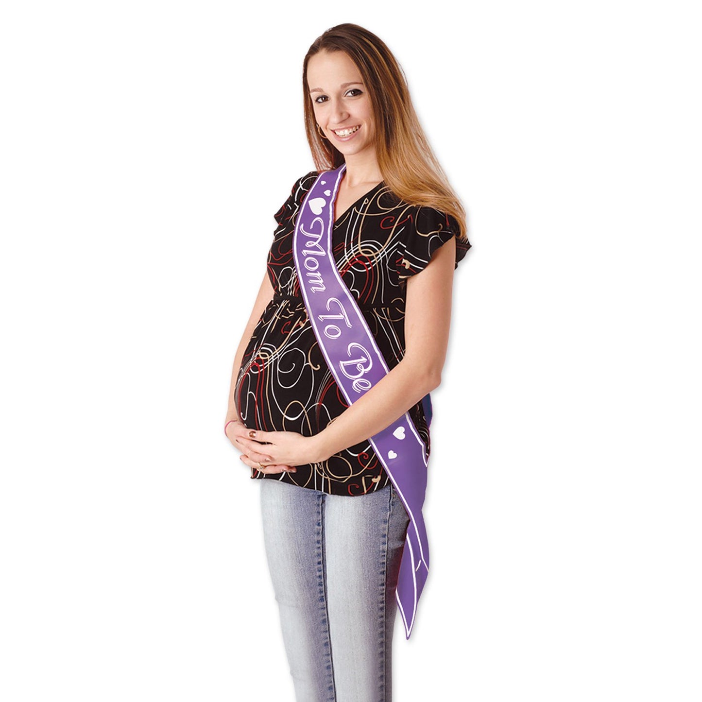MOM TO BE PURPLE SASH