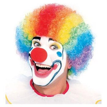 Popular Rainbow Adult Clown Wig