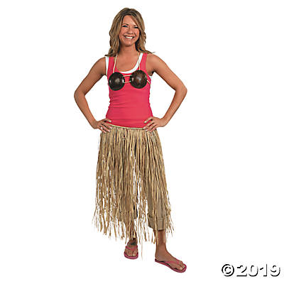 Natural Raffia Adult's Hula Skirt