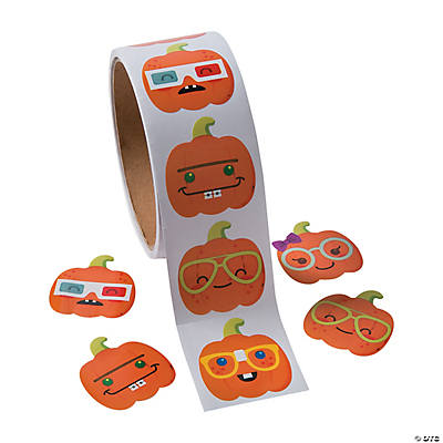 NERDY PUMPKIN ROLL STICKERS 100PCS