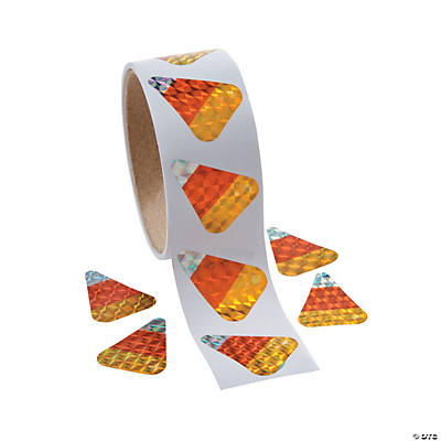 CANDY CORN ROLL STICKERS 100PCS