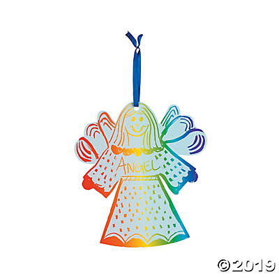 MAGIC COLOR SCRATCH WHITE ANGEL CRAFT KIT MAKES 24