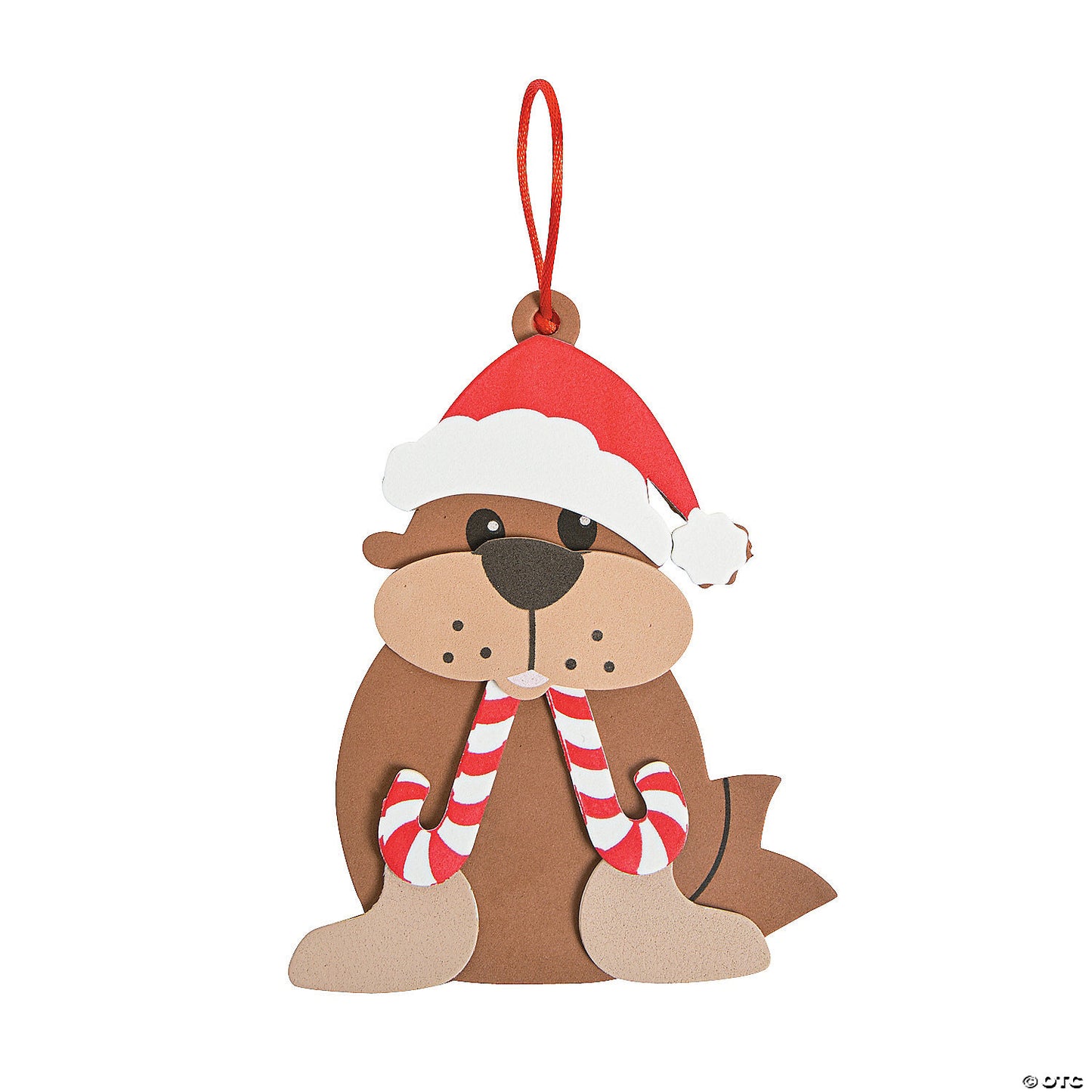 PEPPERMINT WALRUS ORNAMENT CRAFT KIT MAKES 12
