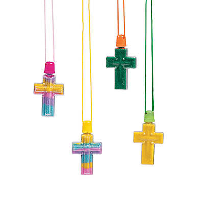 Cross Shaped Sand Art Bottles - 12ct.