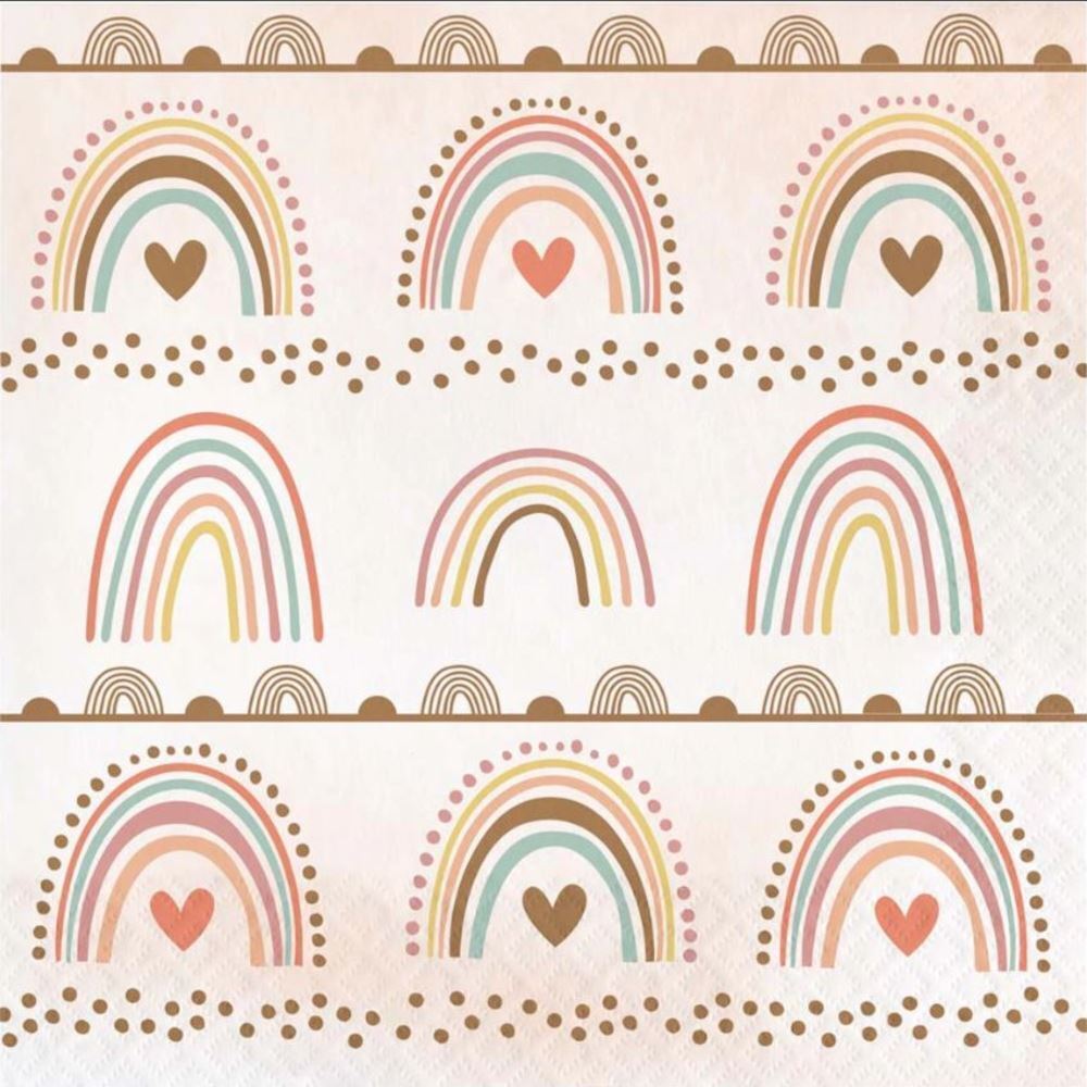 BOHO RAINBOW LUNCHEON NAPKINS