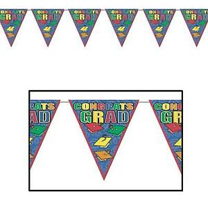 CONGRATS GRAD MULTICOLOR PENNANT BANNER