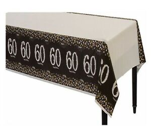 60TH BIRTHDAY TABLECOVER - SPARKLING CELEBRATION