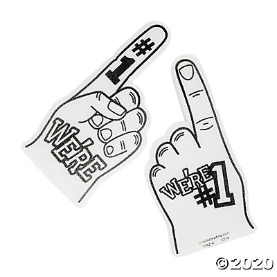 We're #1 White Foam Finger