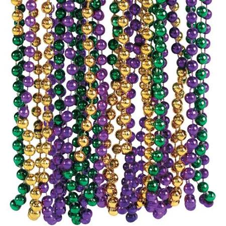 120 COUNT BEAD ASSORTMENT PURPLE, GREEN & GOLD