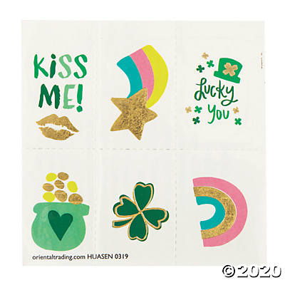 St. Patrick's Day Foil Tattoos