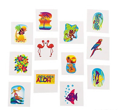 Glitter Tropical Tattoos