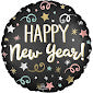 HAPPY NEW YEAR 18" MYLAR BALLOON