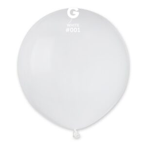White Gemar Latex Balloon- # 001
