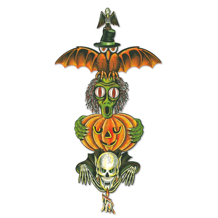 Vintage Halloween Totem Cutouts - 6pcs.