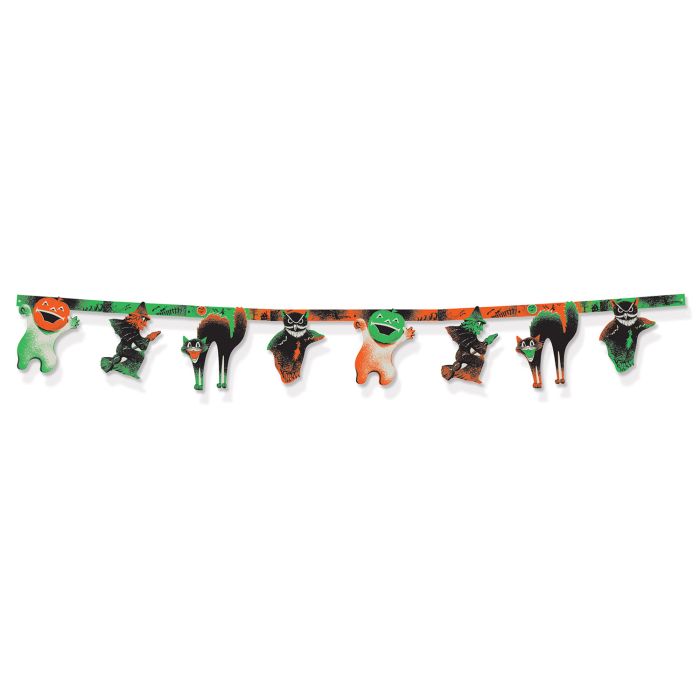 Vintage Halloween Streamer Banner - 10" x 6' 11"