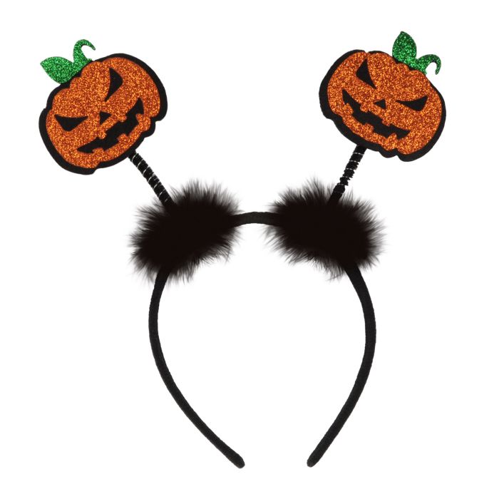 Glittered Jack-O-Lantern Headband