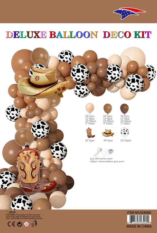 Cowboy Theme Deluxe Balloon Deco Kit