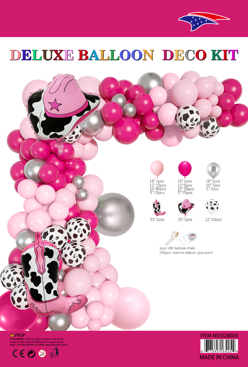 Cowgirl Theme Deluxe Balloon Deco Kit
