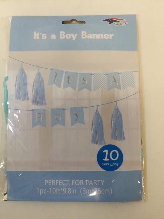 It's A Boy Banner - 10ft. x 9.8"