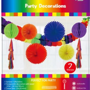 Multi Color Party Deco Kit - 7pcs.