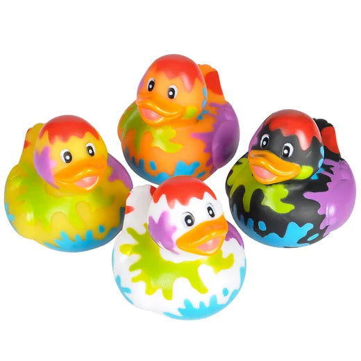Paint Splat 2" Rubber Ducks - 12ct.