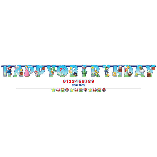 Super Mario Jumbo Birthday Banners