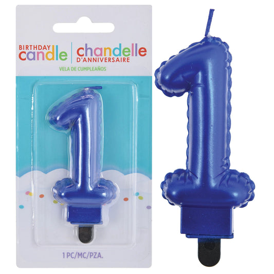 Metallic Blue Candle- #1