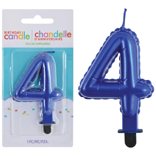 Metallic Blue Candle- #4