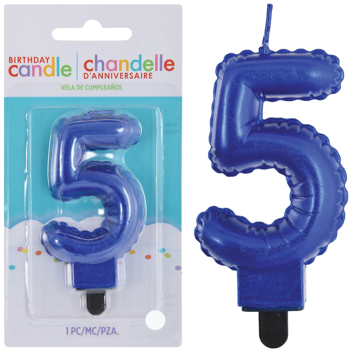 Metallic Blue Candle- #5