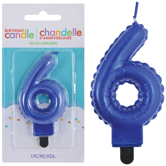 Metallic Blue Candle- #6