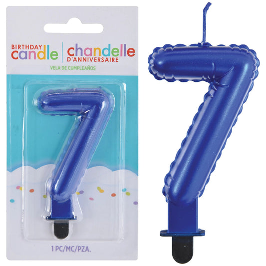 Blue Metallic Candle- #7