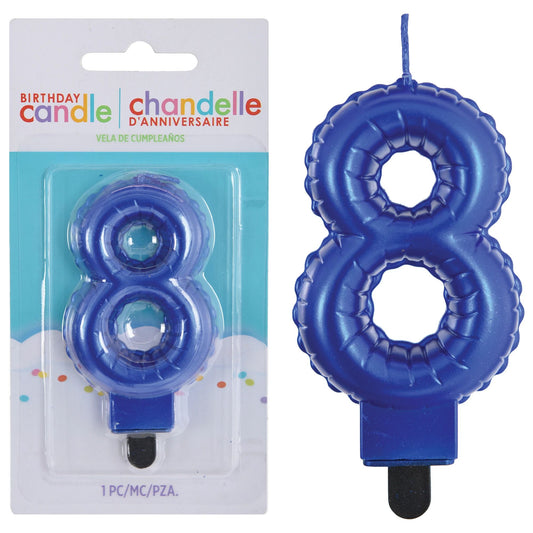 Metallic Blue Candle- #8