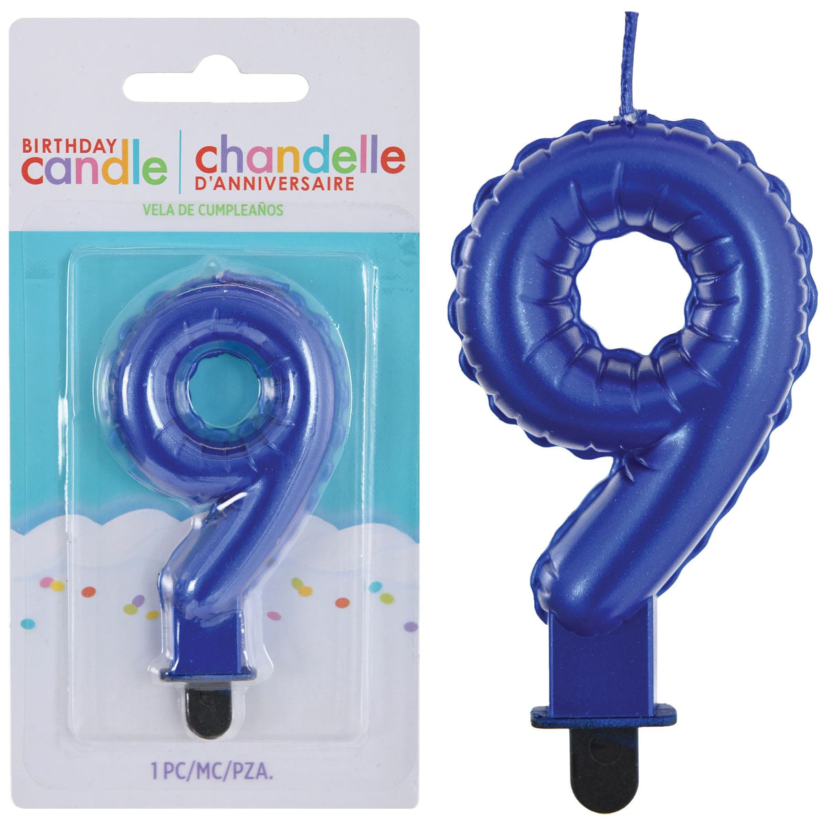 Metallic Blue Candle- #9