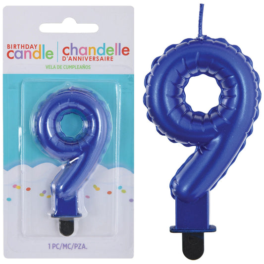 Metallic Blue Candle- #9