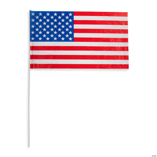 Plastic American Flags - 12ct.