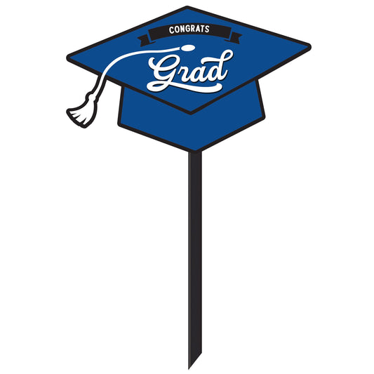 Blue Grad Lawn Sign