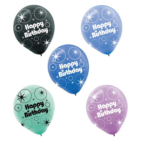 Time to Party Printed Latex Balloons